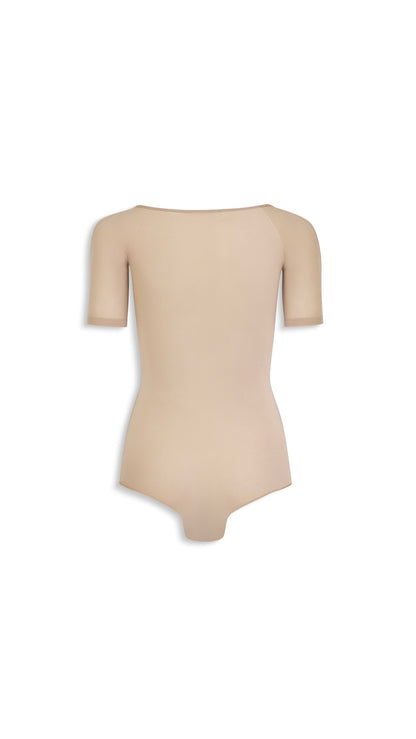 Alaïa Short Sleeves Second-Skin Knit Bodysuit