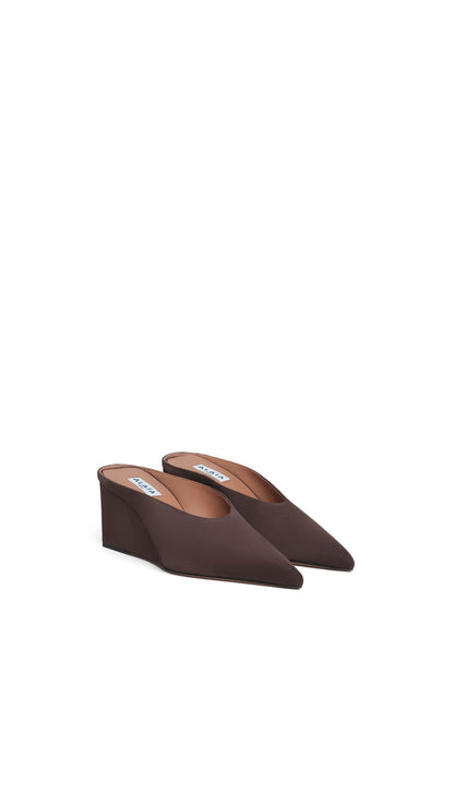 Alaïa Cube Wedge Mules In Suede