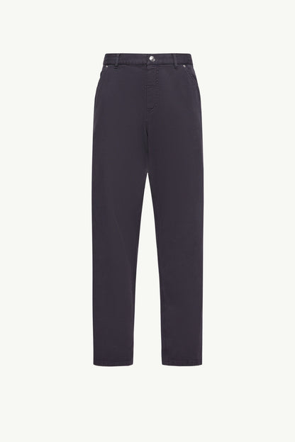 Moncler Cargo Cotton Blend Gabardine Pants Navy Blue Navy Blue