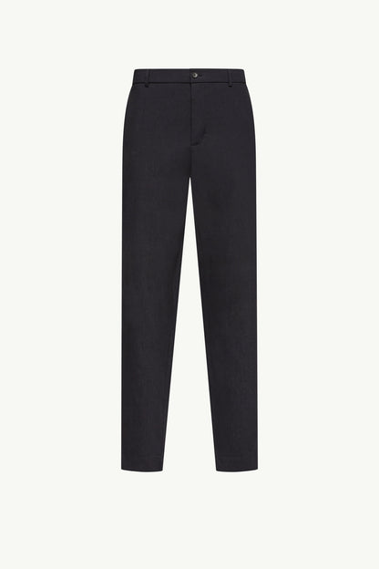 Moncler Technical Linen Blend Pants Navy Blue Navy Blue
