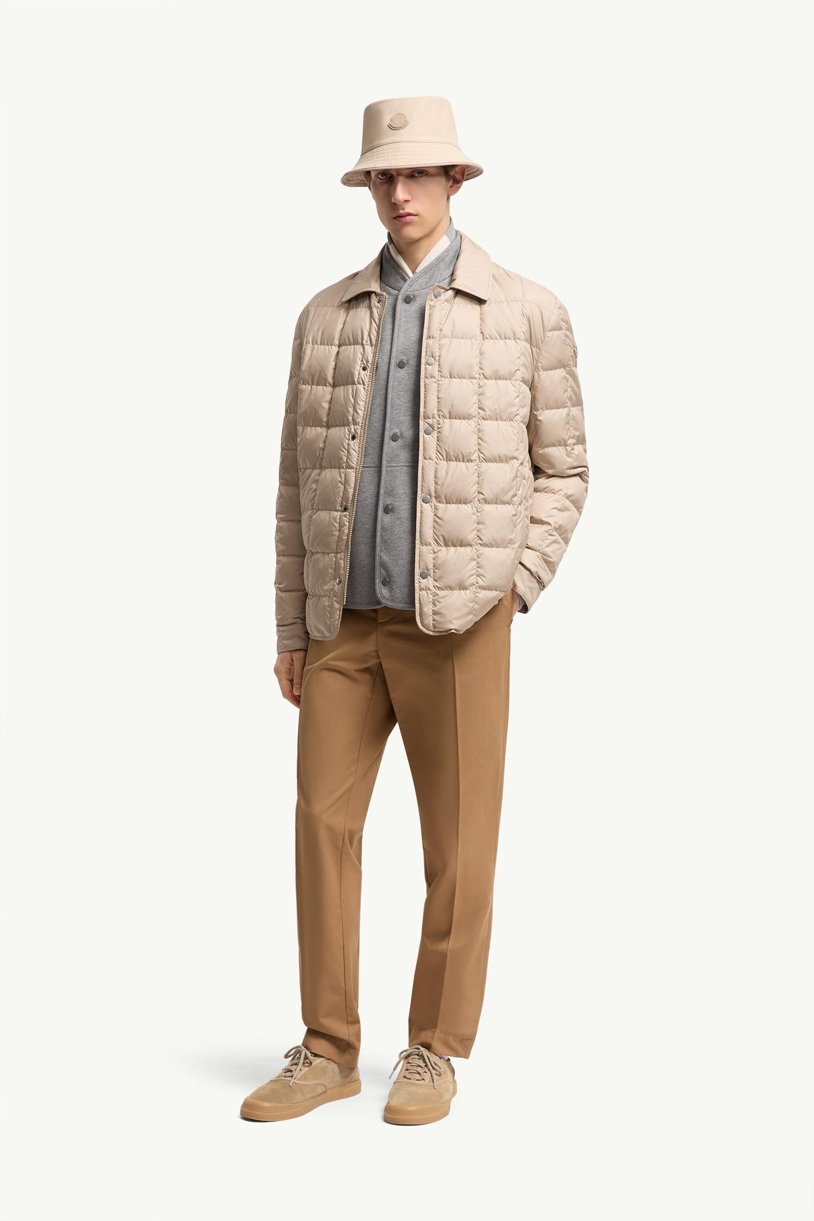 Moncler Technical Cotton Blend Pants Beige Beige