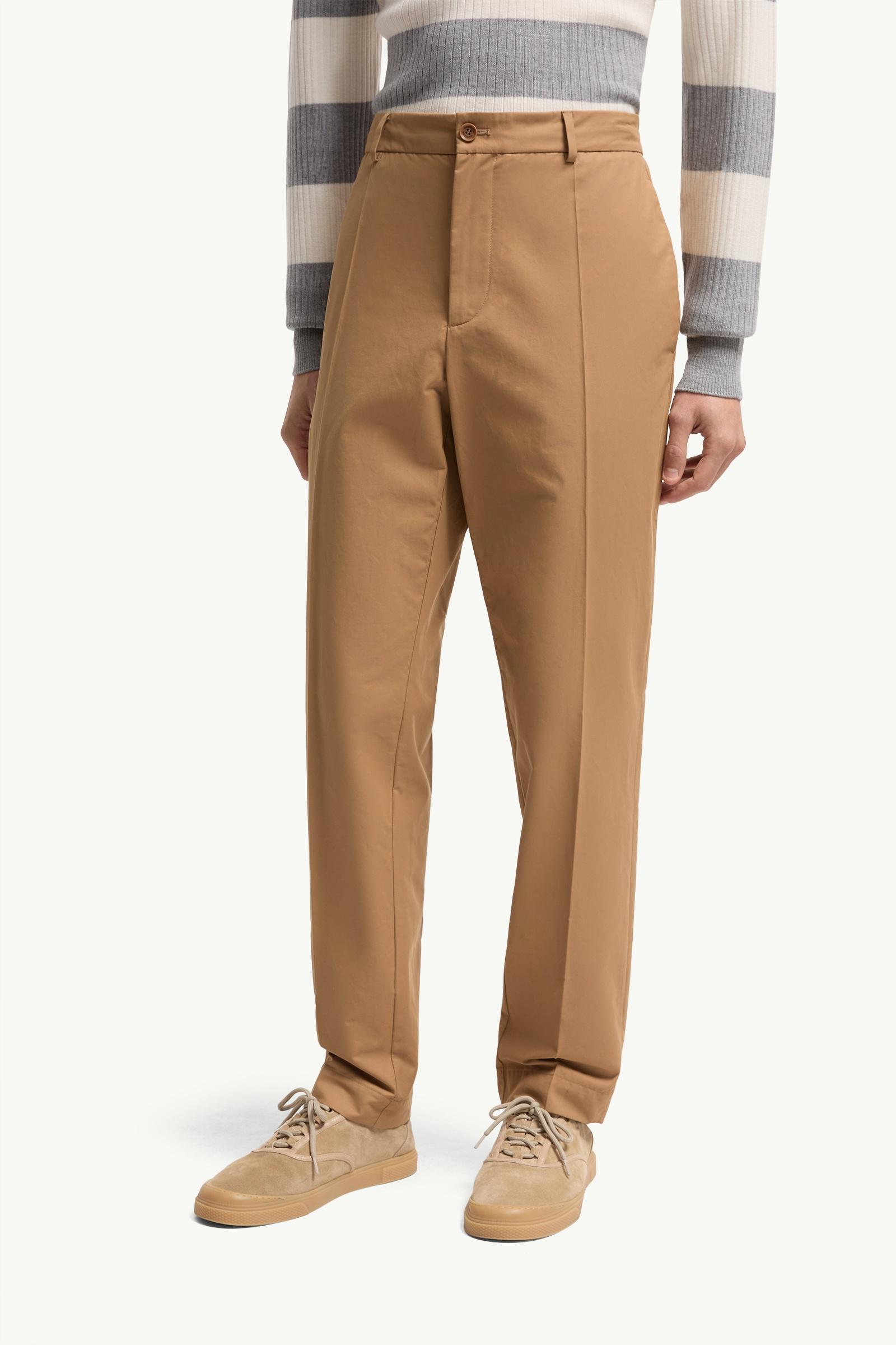 Moncler Technical Cotton Blend Pants Beige Beige