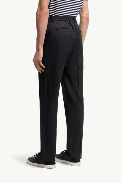 Moncler Technical Cotton Blend Pants Navy Blue Navy Blue