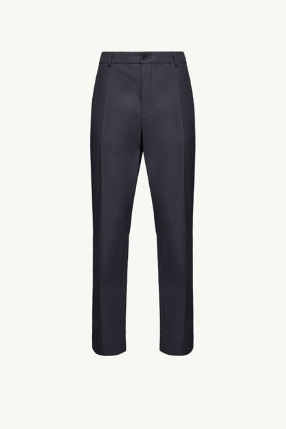 Moncler Technical Cotton Blend Pants Navy Blue Navy Blue