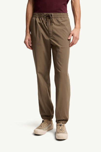 Moncler Striped Stretch Jogging Pants Olive Green Olive Green