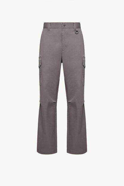 Moncler Cargo Cotton Blend Gabardine Pants Grey Grey