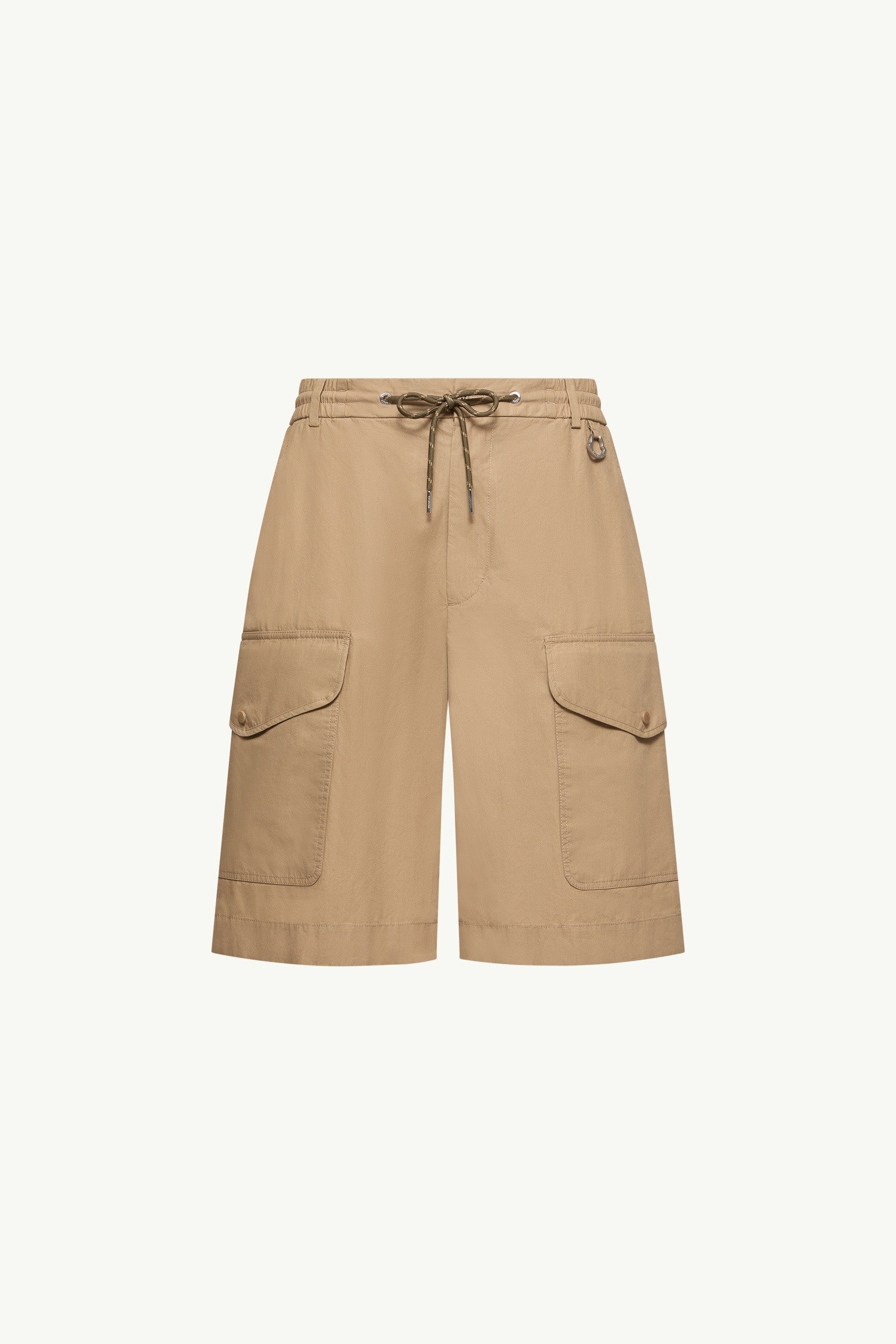 Moncler Cotton Poplin Cargo Shorts Beige Beige