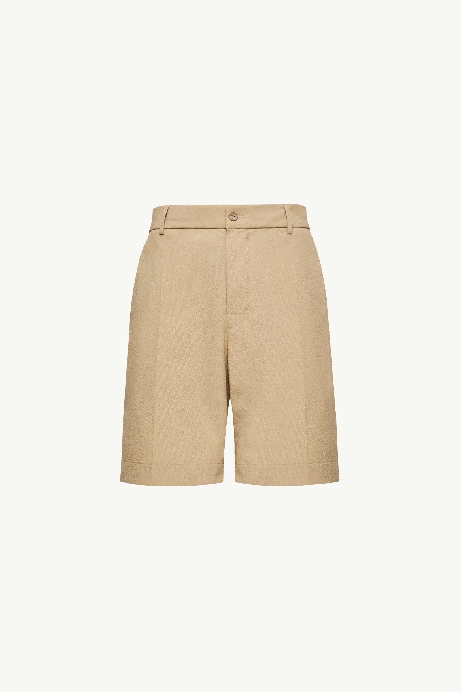 Moncler Seersucker Shorts Light Beige Light Beige