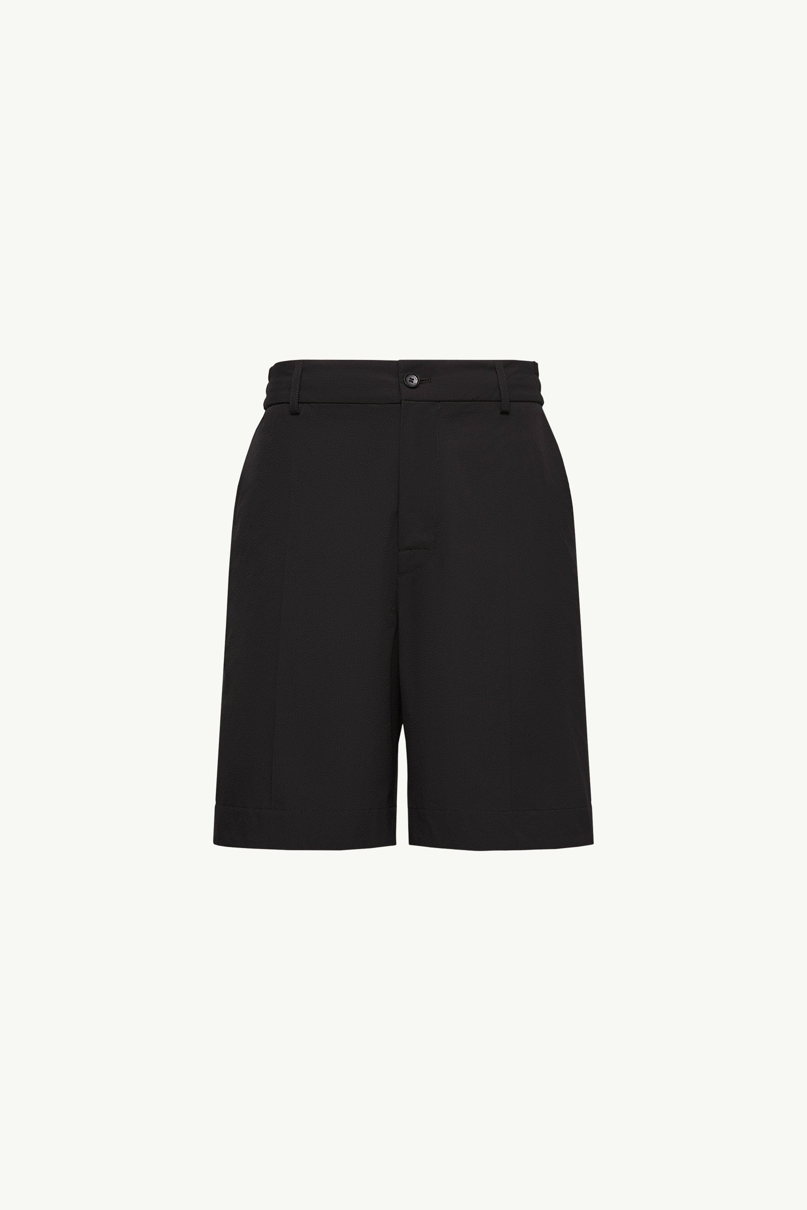 Moncler Seersucker Shorts Black Black