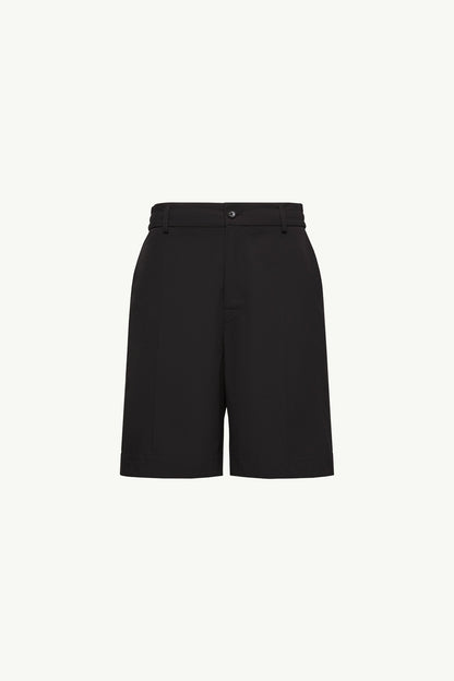 Moncler Seersucker Shorts Black Black