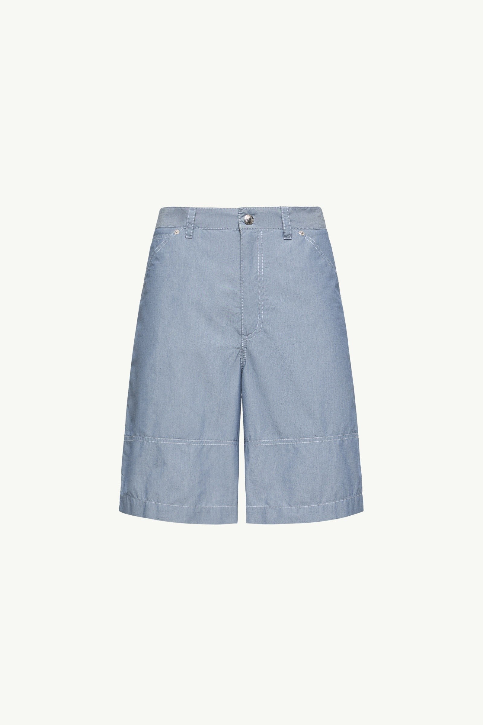 Moncler Chambray Cargo Shorts Powder Blue Powder Blue