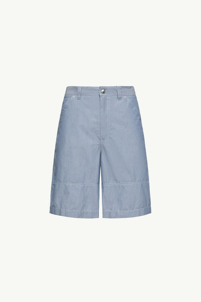 Moncler Chambray Cargo Shorts Powder Blue Powder Blue