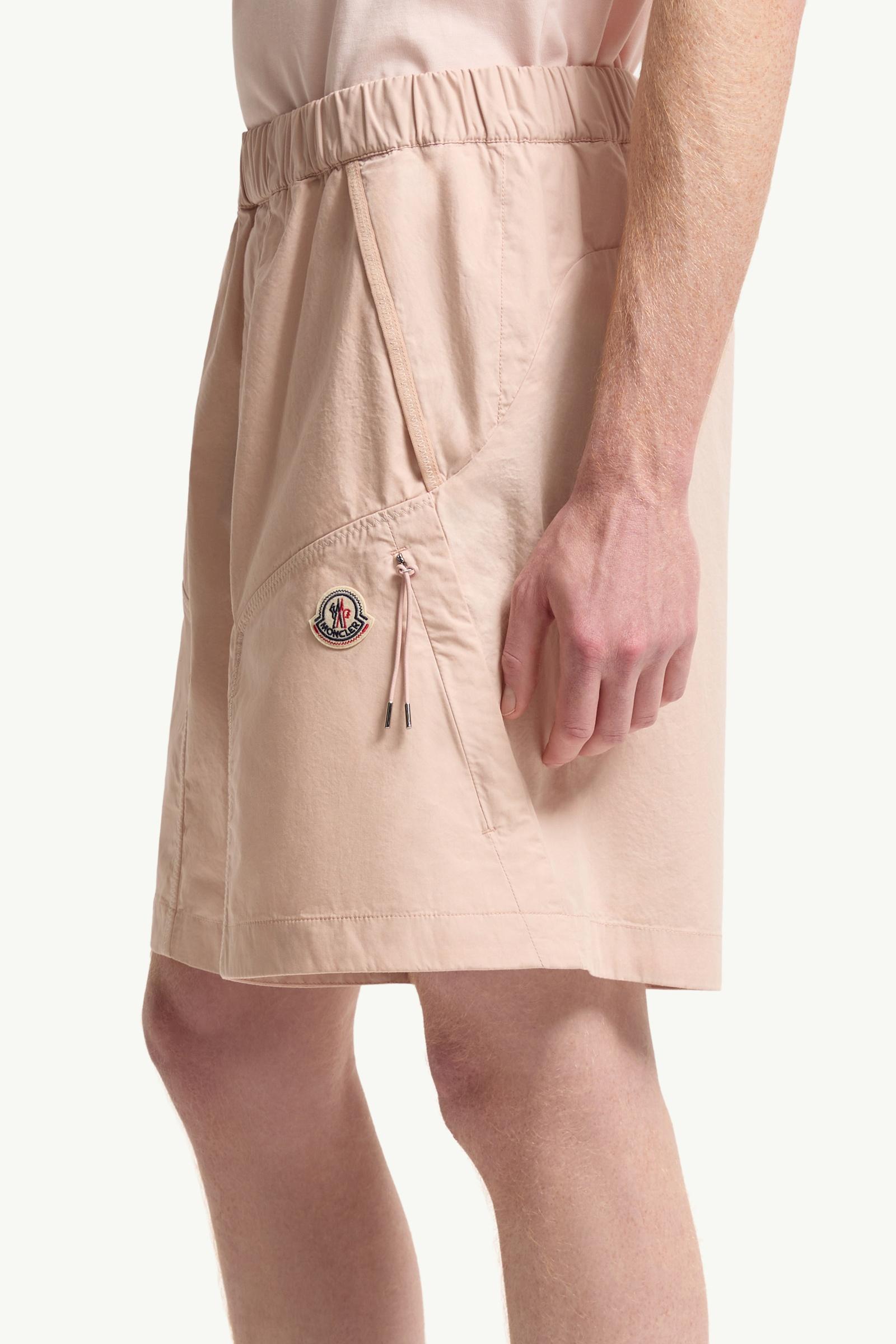 Moncler Cotton Poplin Bermuda Shorts Light Pink Light Pink