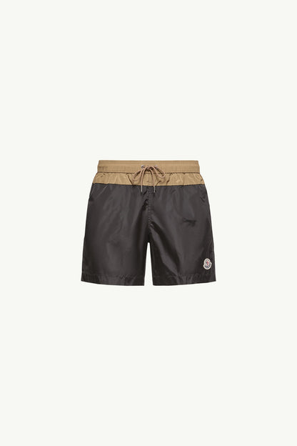 Moncler Contrast Swim Shorts Black Black