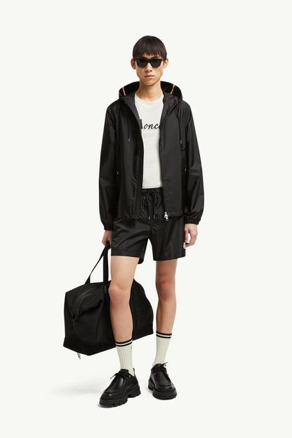 Moncler Logo Patch Swim Shorts Black Black