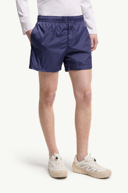 Moncler Logo Swim Shorts Cobalt Blue Cobalt Blue