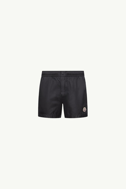 Moncler Logo Swim Shorts Black Black