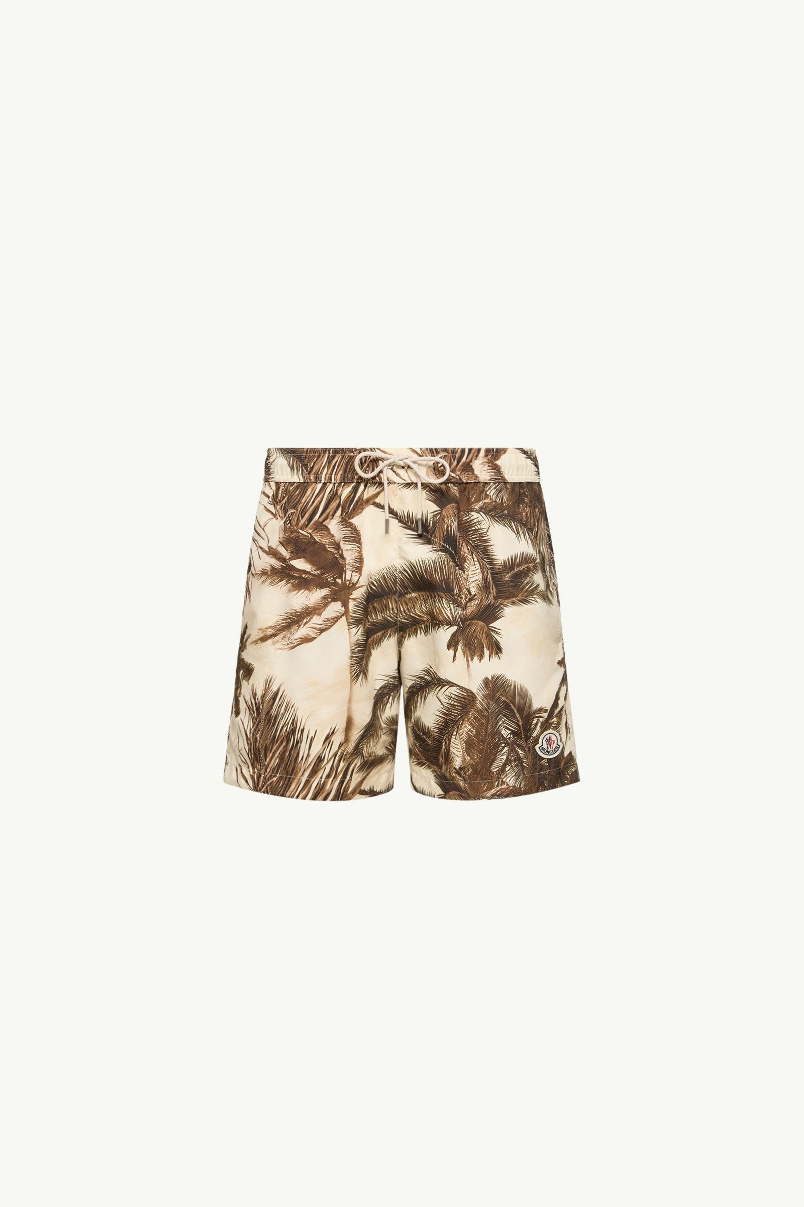 Moncler Patterned Swim Shorts Beige & Green Beige & Green