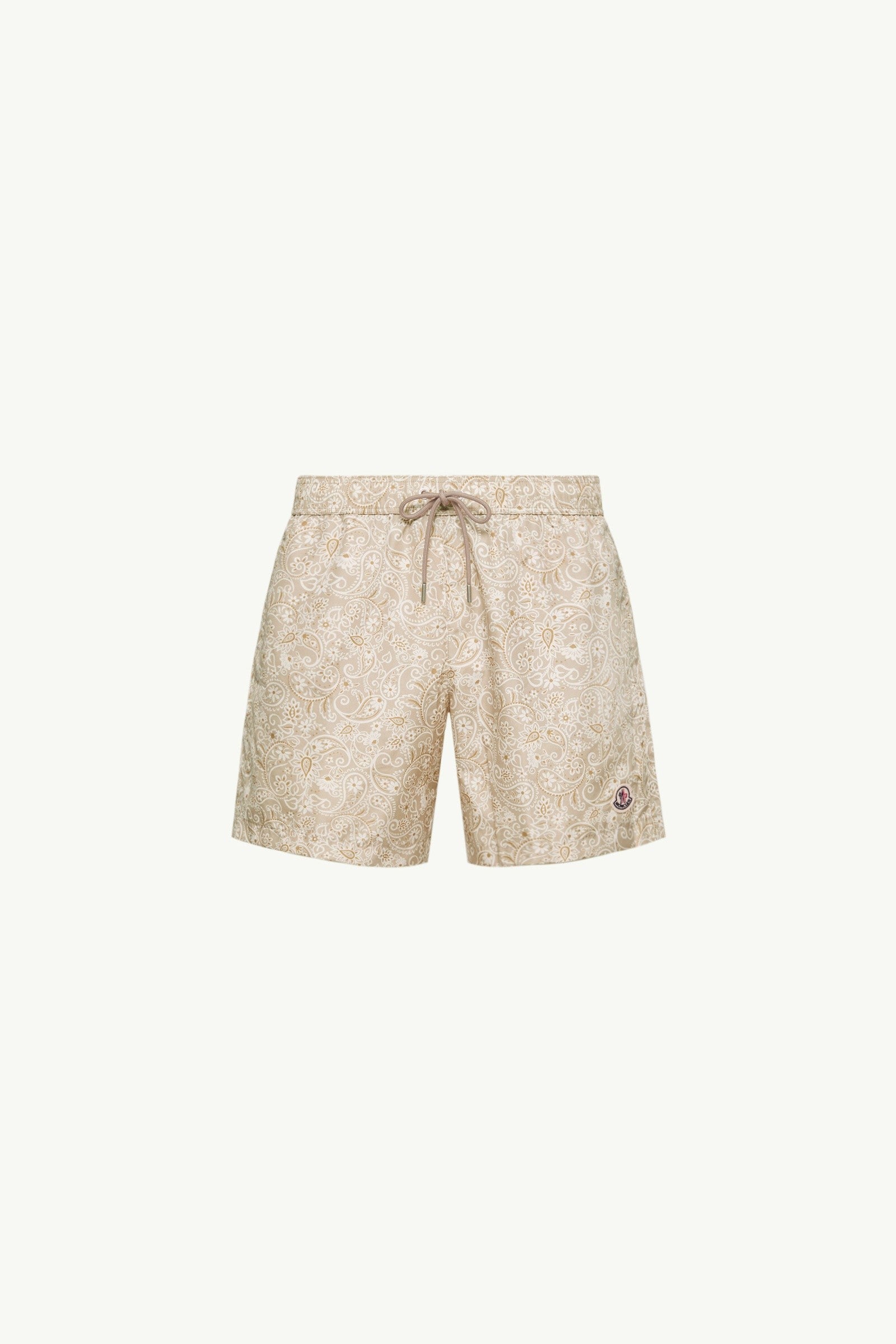 Moncler Paisley Print Swim Shorts Light Beige Light Beige