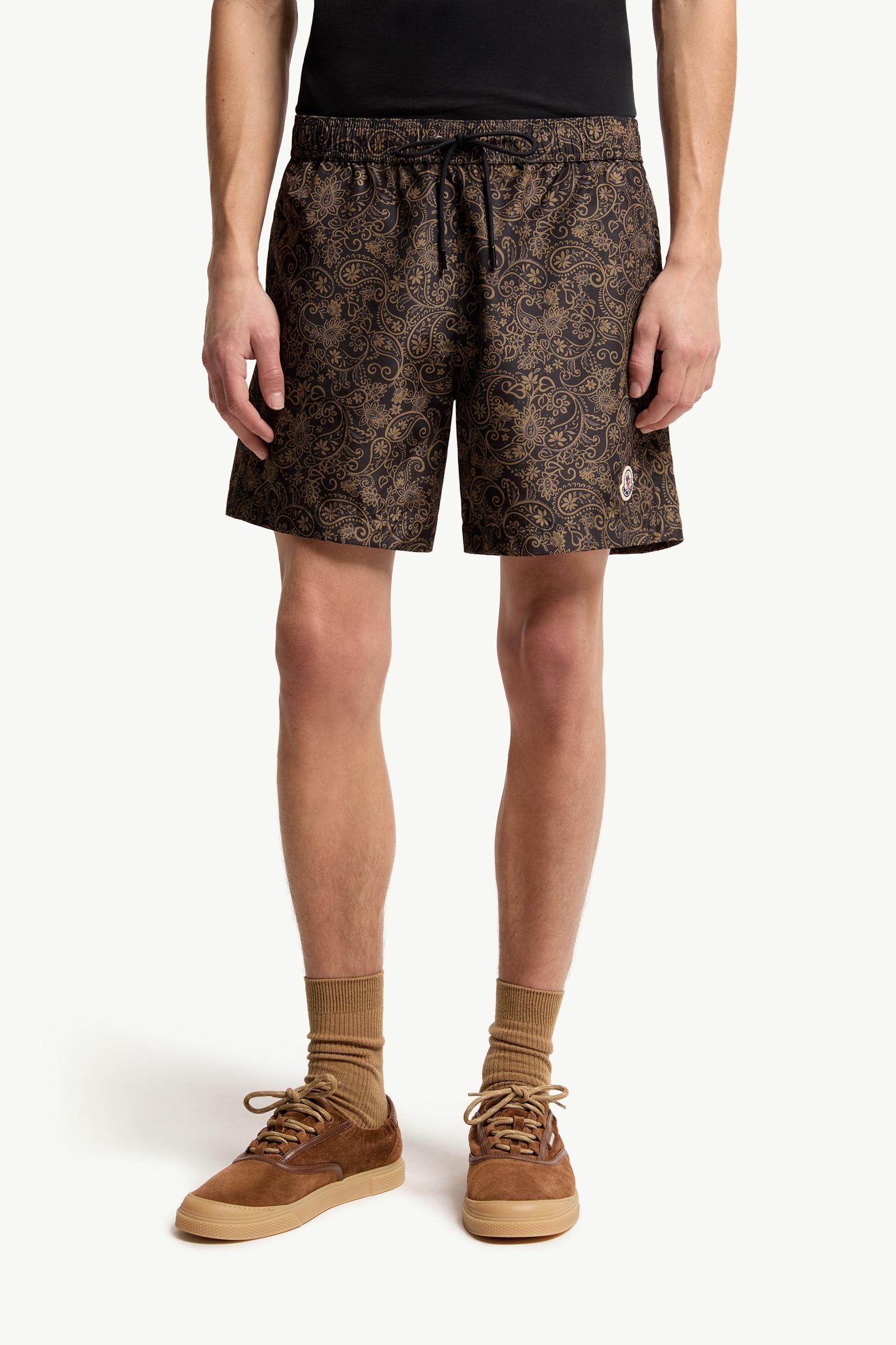 Moncler Paisley Print Swim Shorts Navy Blue Navy Blue