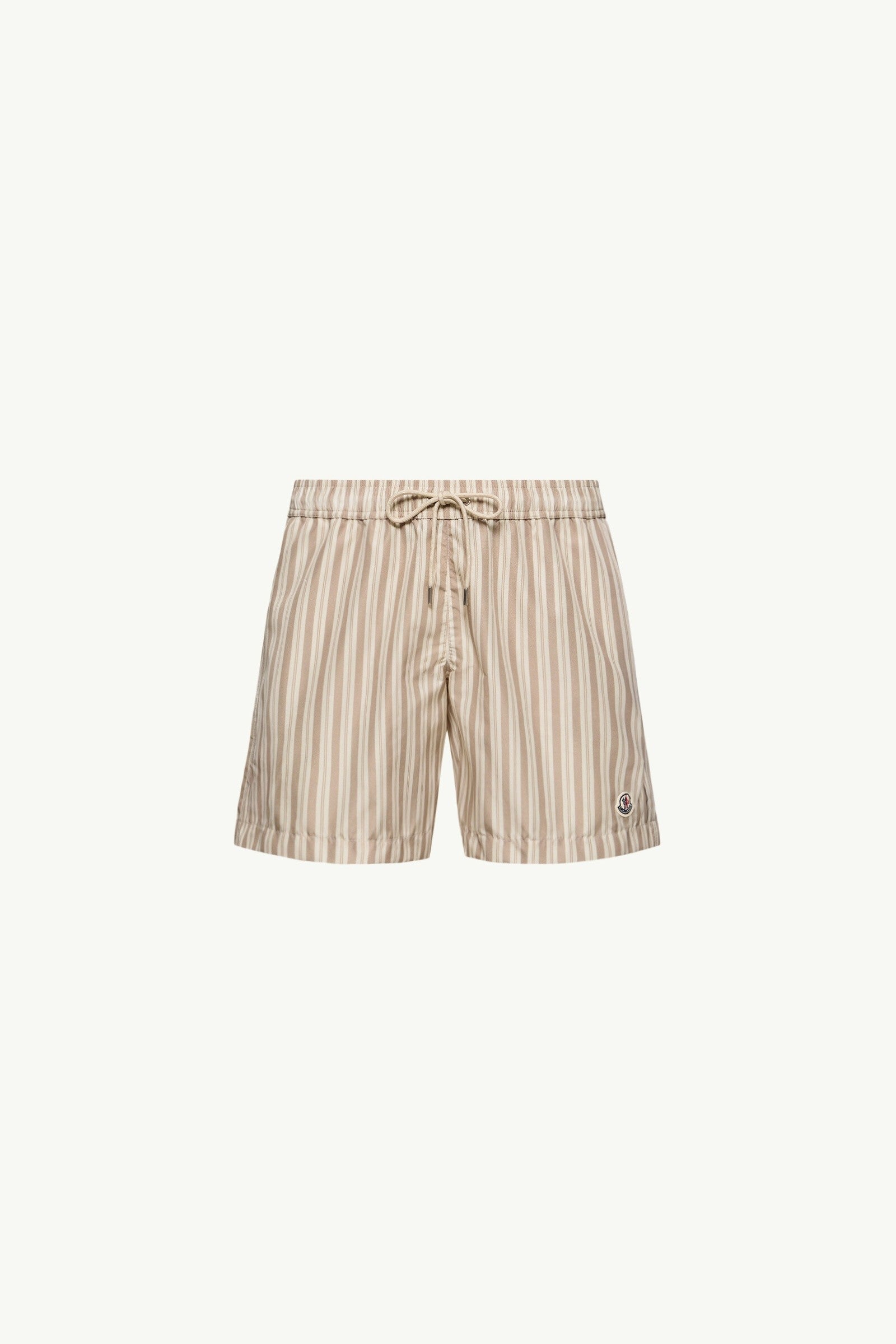 Moncler Striped Swim Shorts Light Beige Light Beige