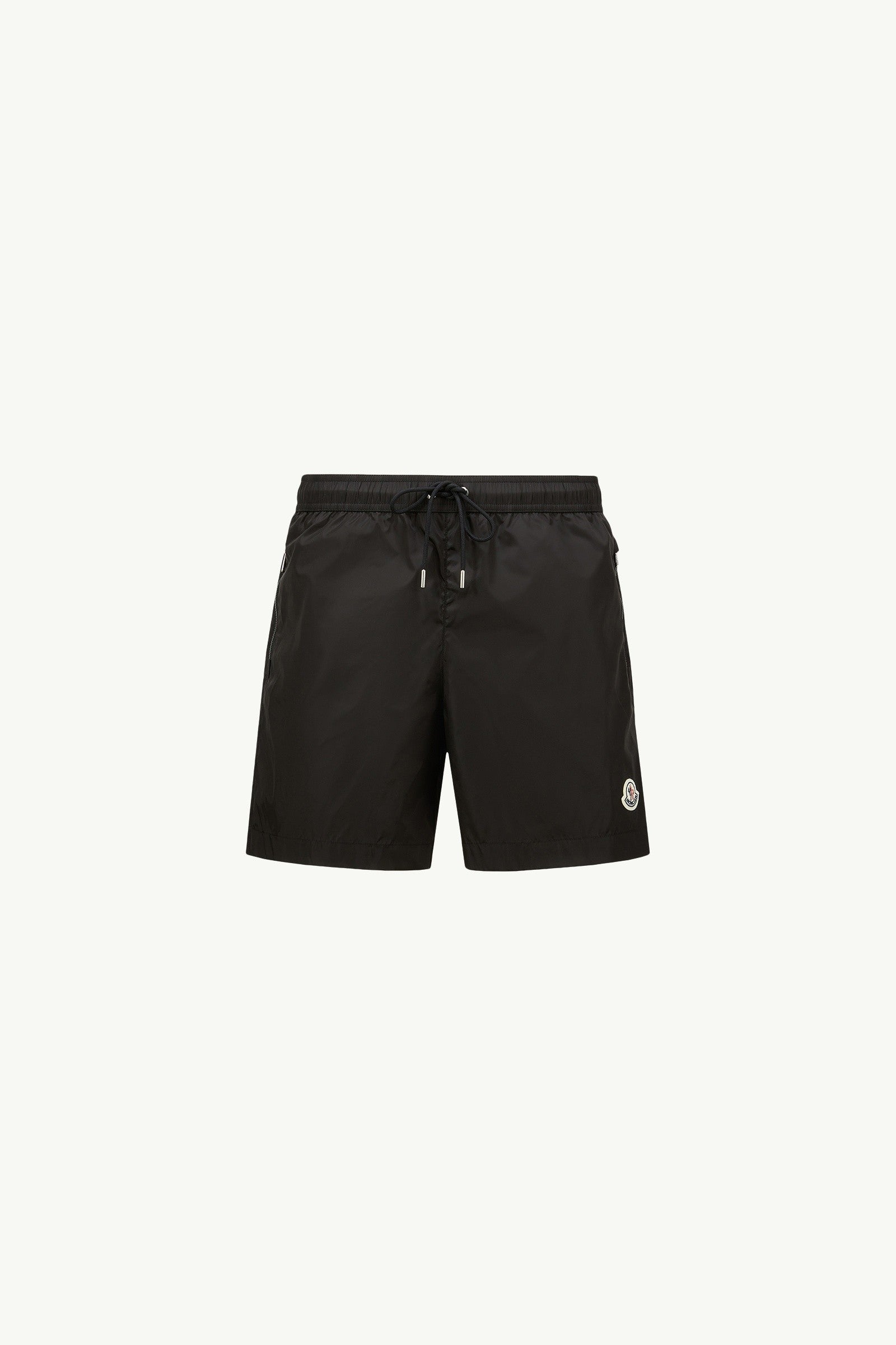 Moncler Logo Patch Swim Shorts Black Black