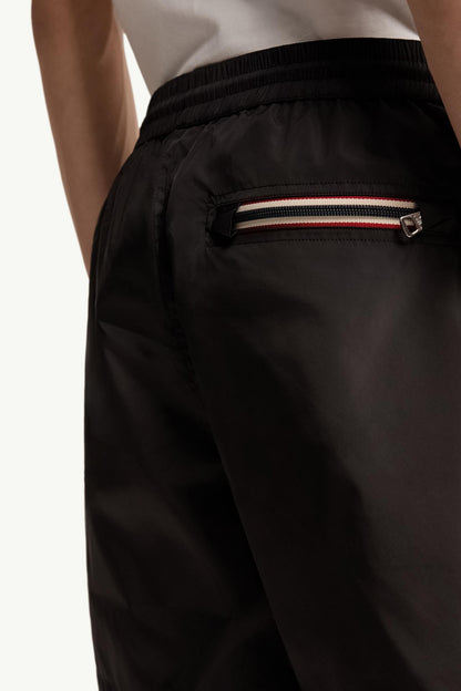 Moncler Logo Patch Swim Shorts Black Black