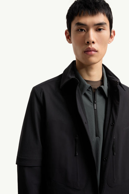 Moncler Logo 2-In1 Shirt Jacket Black Black