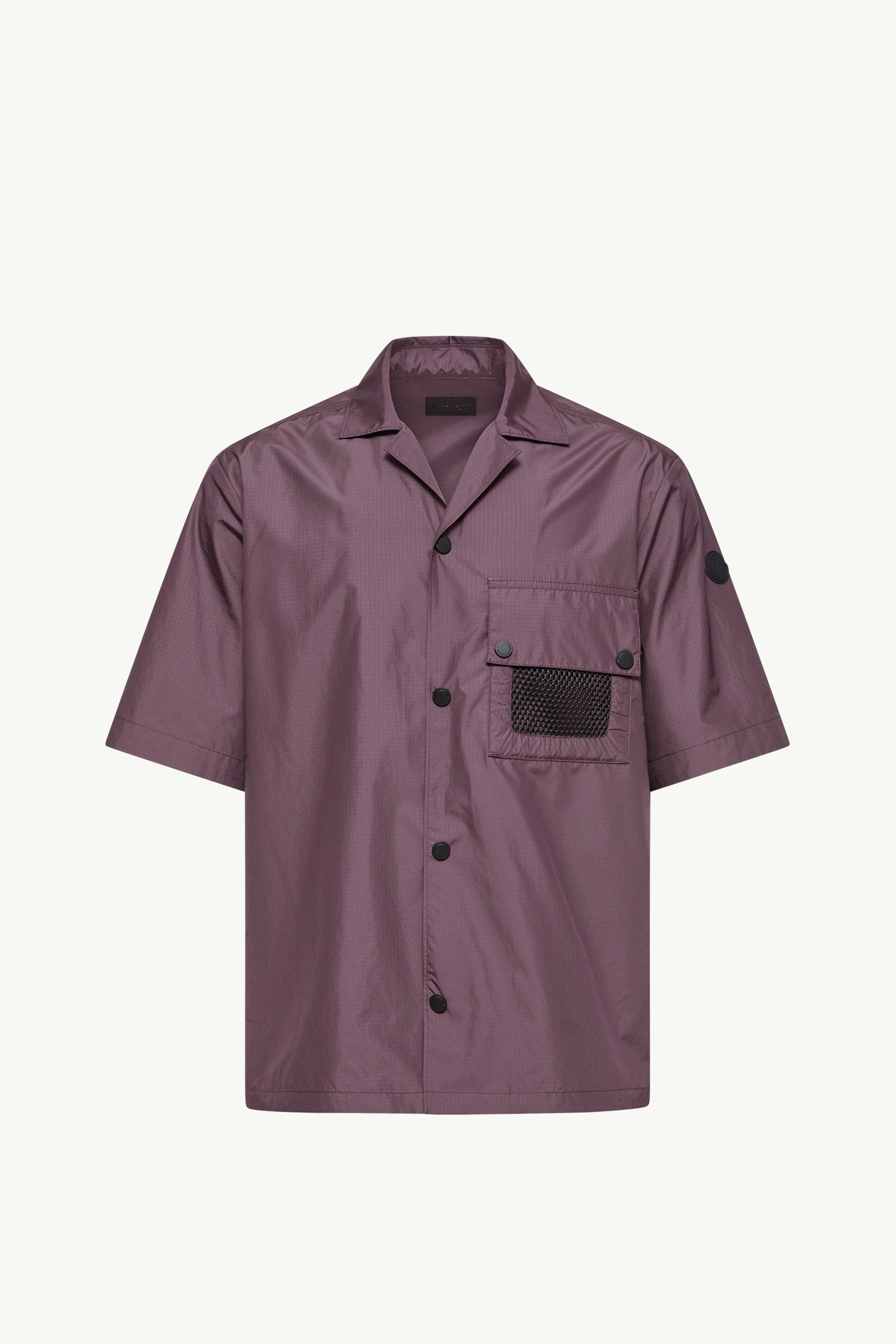 Moncler Logo Short Sleeve Shirt Grape Red Grape Red