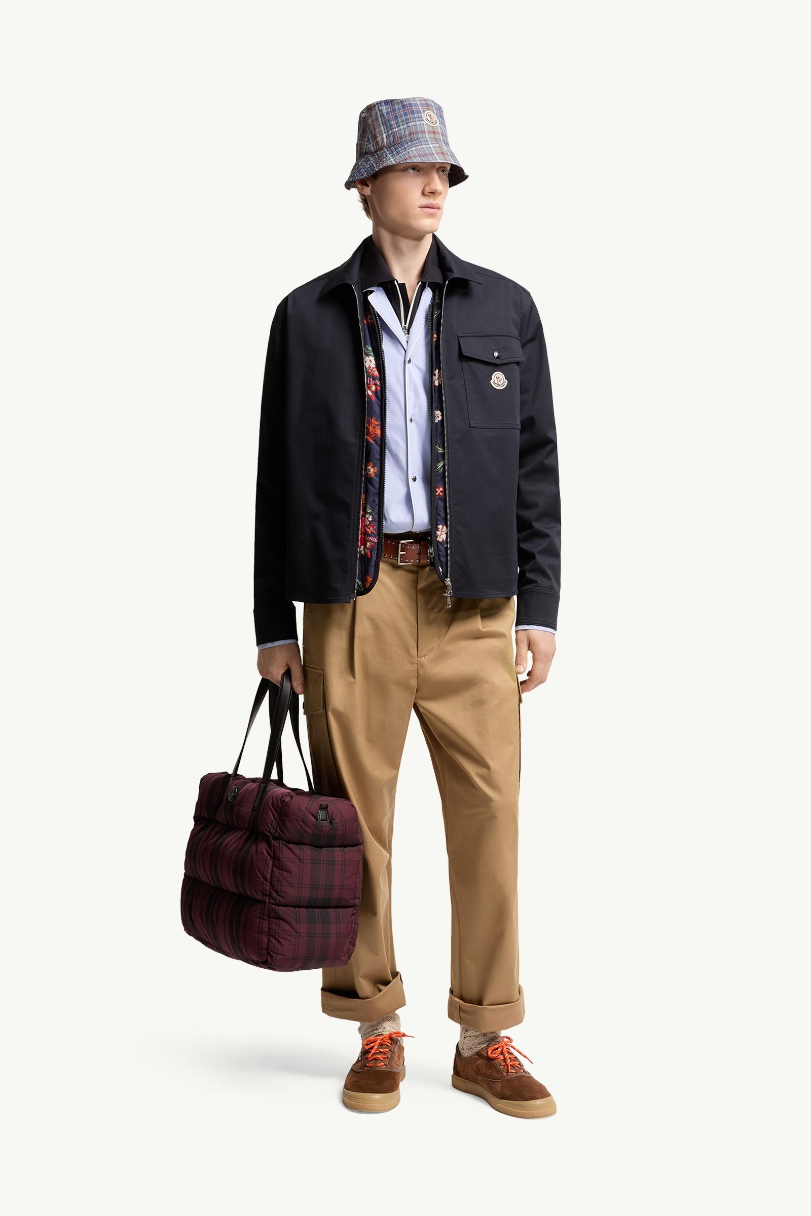 Moncler Cotton Blend Gabardine Shirt Jacket Navy Blue Navy Blue