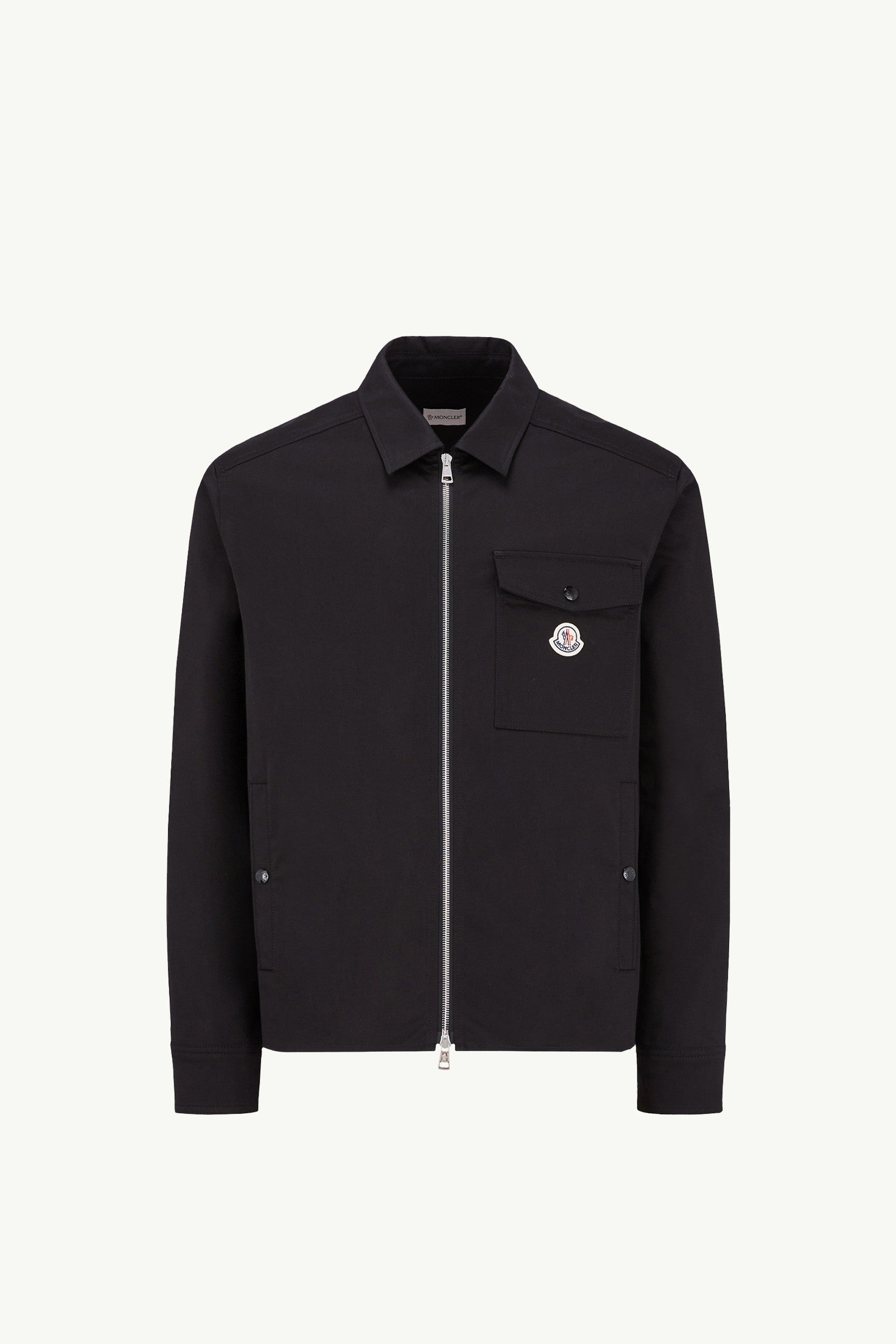 Moncler Cotton Blend Gabardine Shirt Jacket Black Black