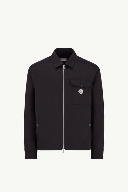 Moncler Cotton Blend Gabardine Shirt Jacket Black Black