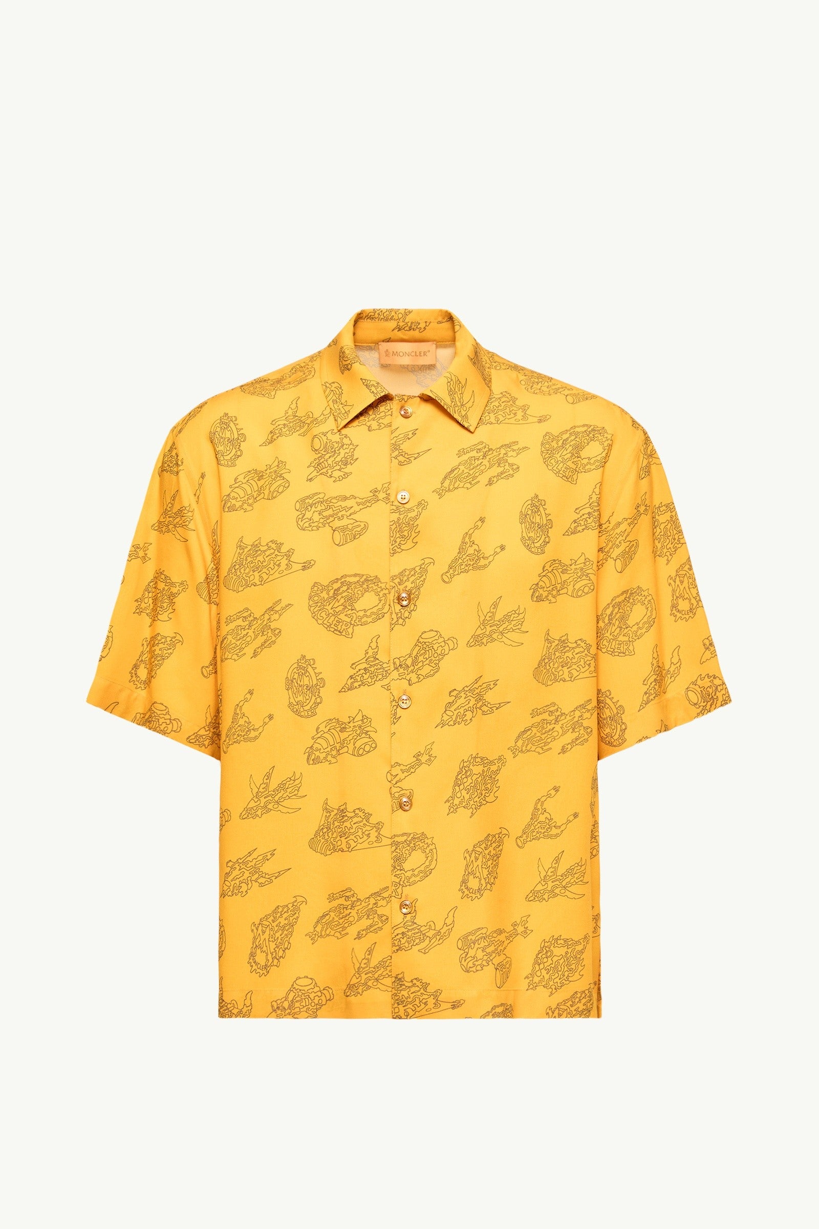 Moncler Space Monduck Short Sleeve Shirt Yellow Yellow