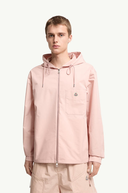 Moncler Cotton Blend Poplin Shirt Jacket Pink Pink