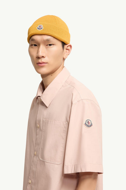 Moncler Cotton Poplin Short Sleeve Shirt Light Pink Light Pink