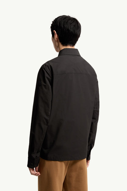 Moncler Seersucker Shirt Jacket Black Black