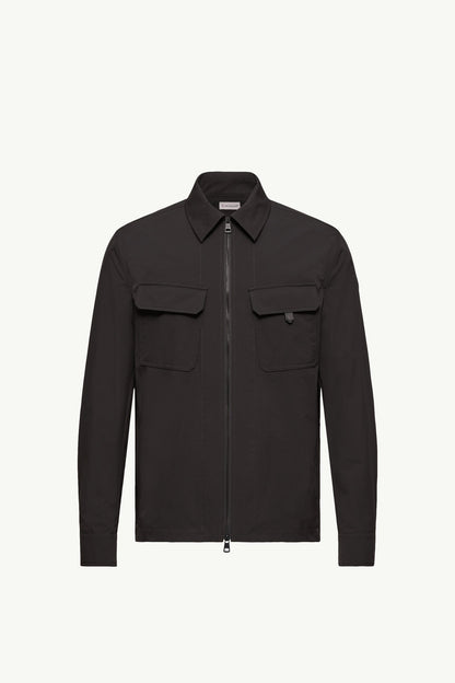 Moncler Seersucker Shirt Jacket Black Black