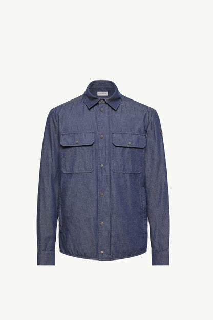 Moncler Denim Shirt Jacket Denim Blue Denim Blue
