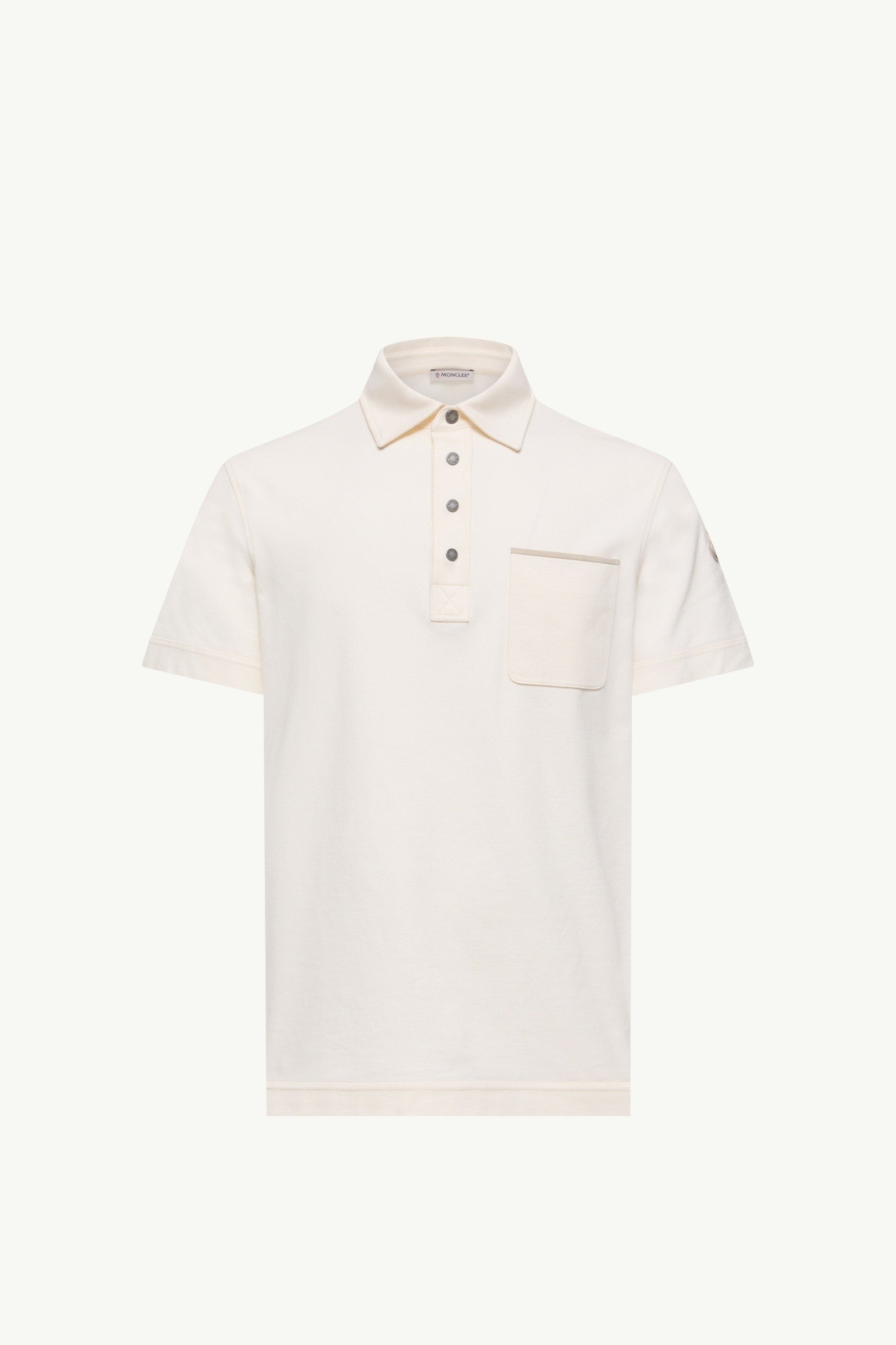 Moncler Cotton Piquet Polo Shirt White White
