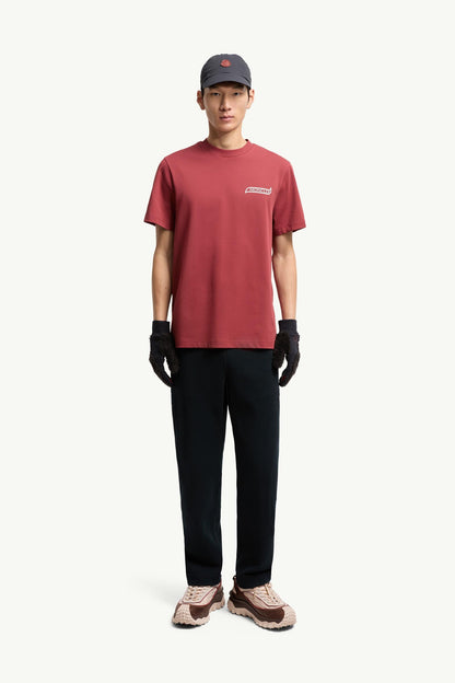 Moncler Logo Cotton T-Shirt Dark Red Dark Red