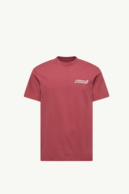 Moncler Logo Cotton T-Shirt Dark Red Dark Red