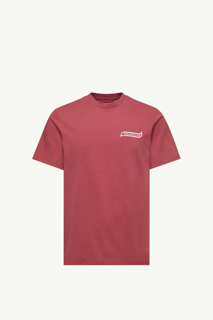 Moncler Logo Cotton T-Shirt Dark Red Dark Red