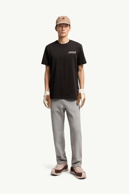 Moncler Logo Cotton T-Shirt Black Black