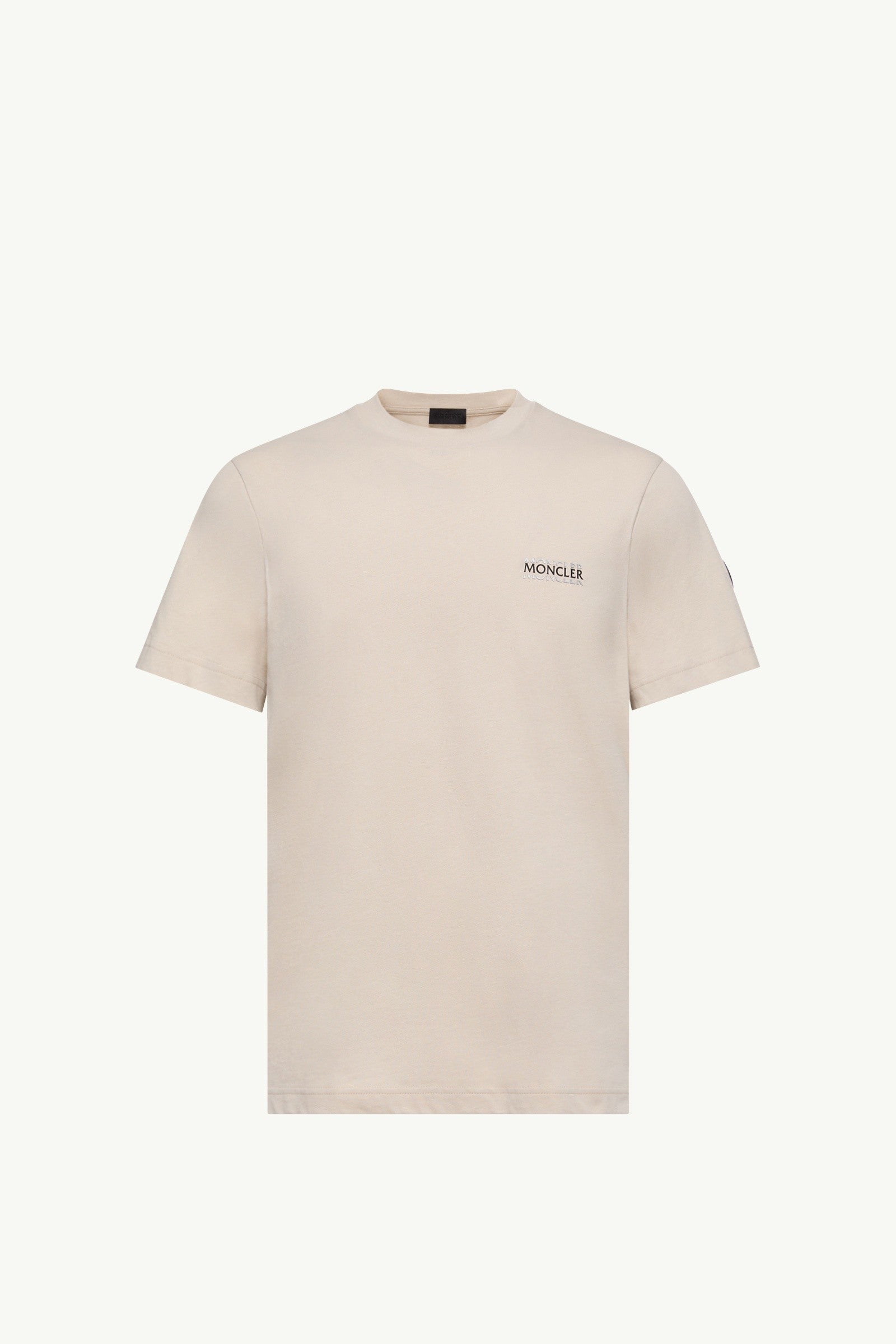 Moncler Logo Cotton Jersey T-Shirt Light Beige Light Beige