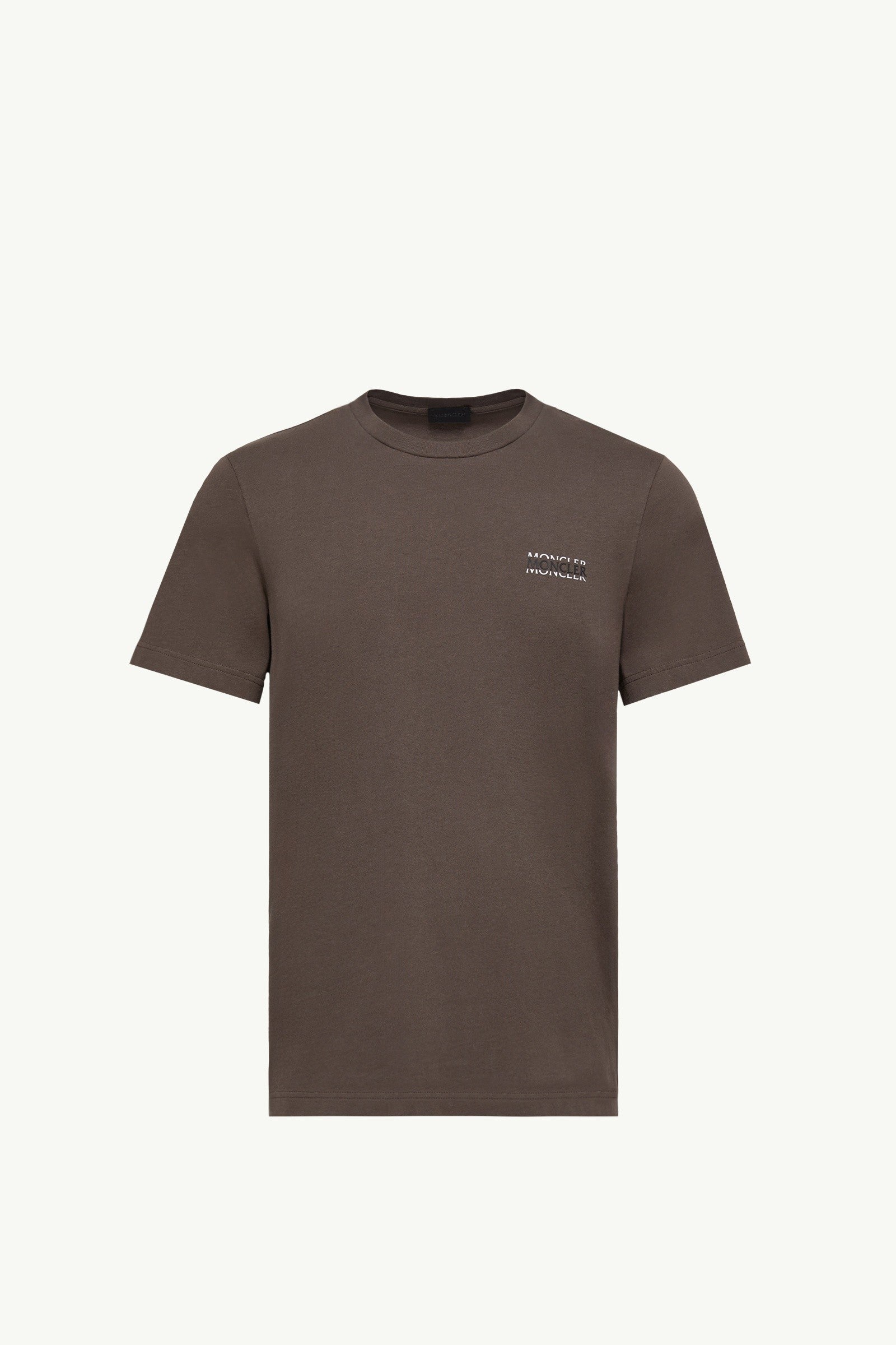 Moncler Logo Cotton Jersey T-Shirt Brown Brown