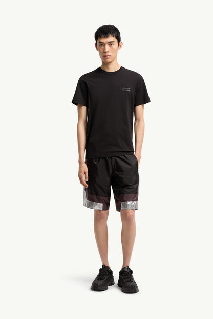 Moncler Logo Cotton Jersey T-Shirt Black Black