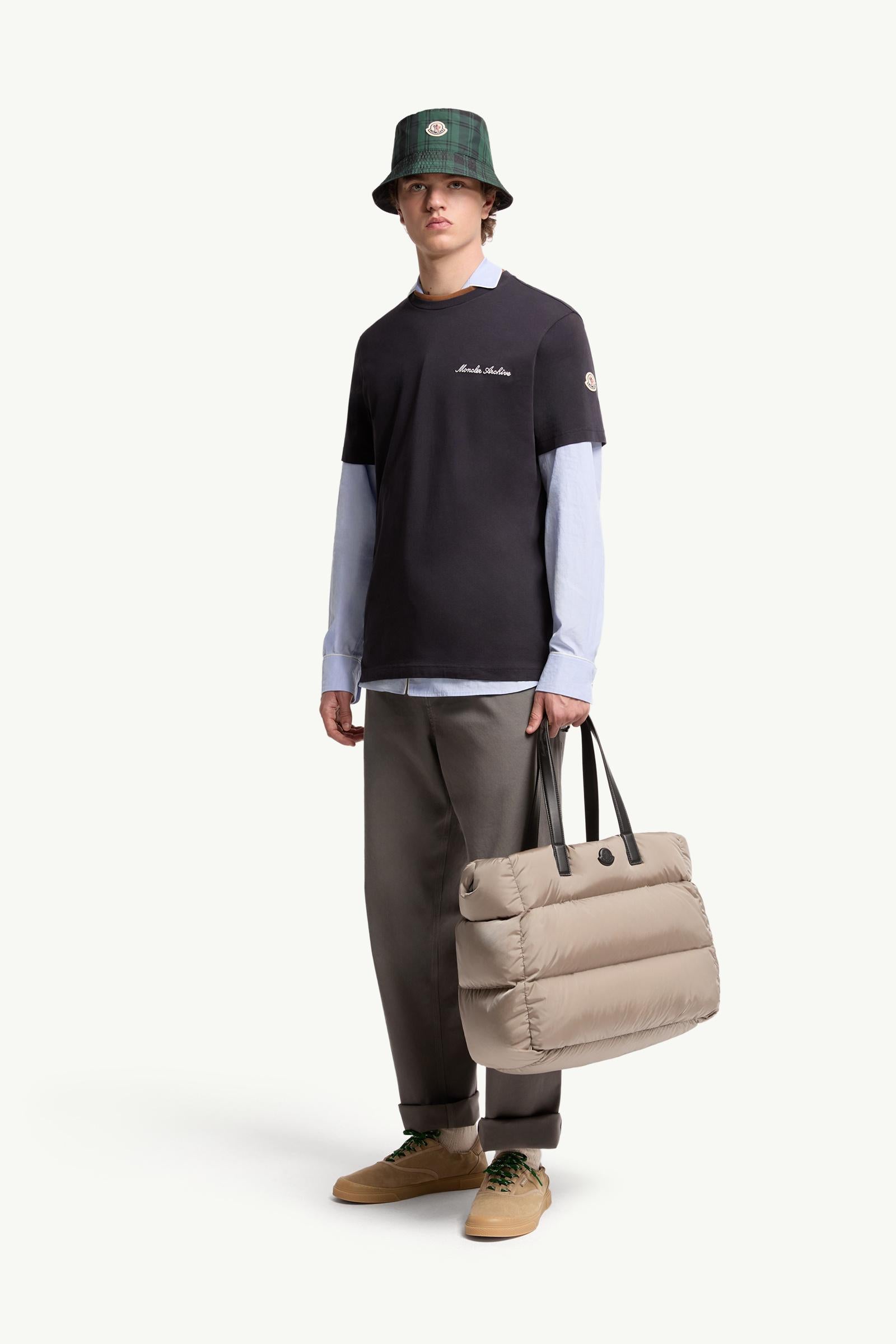 Moncler Embroidered Logo Cotton T-Shirt Navy Blue Navy Blue