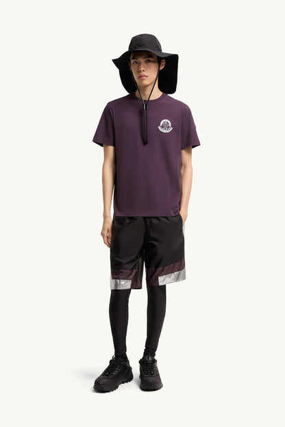 Moncler Logo Cotton Jersey T-Shirt Grape Red Grape Red