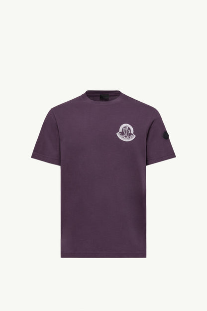 Moncler Logo Cotton Jersey T-Shirt Grape Red Grape Red