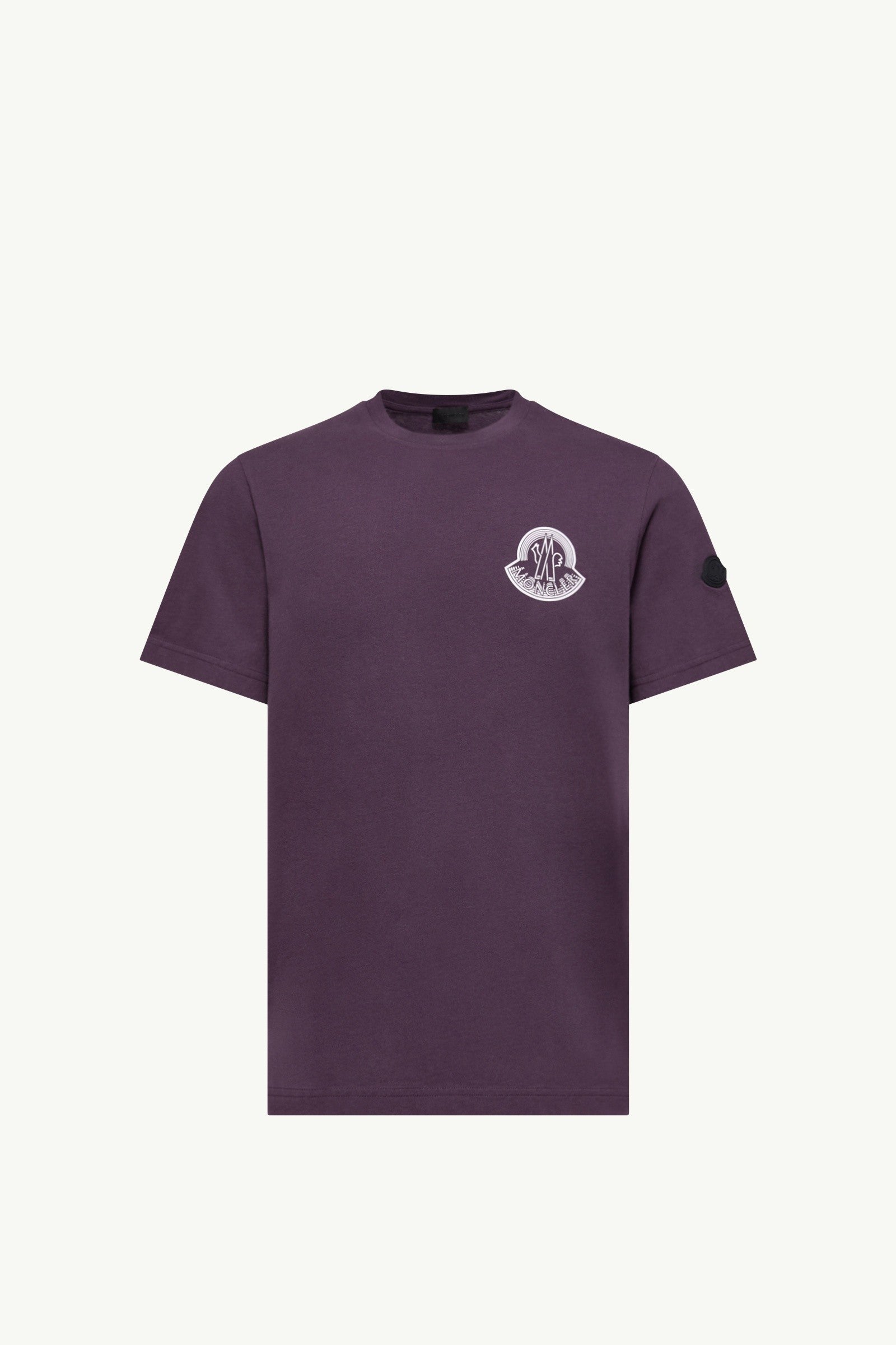 Moncler Logo Cotton Jersey T-Shirt Grape Red Grape Red